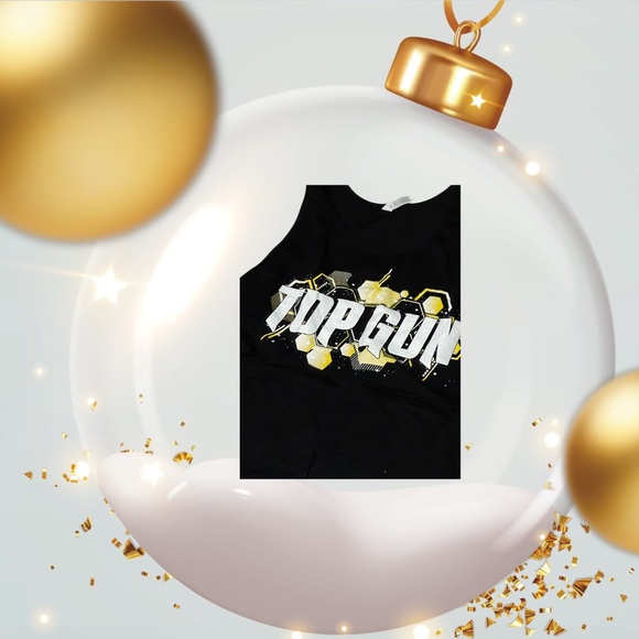 Black Graphic Kids Tank Tops - Picture 3 of 3